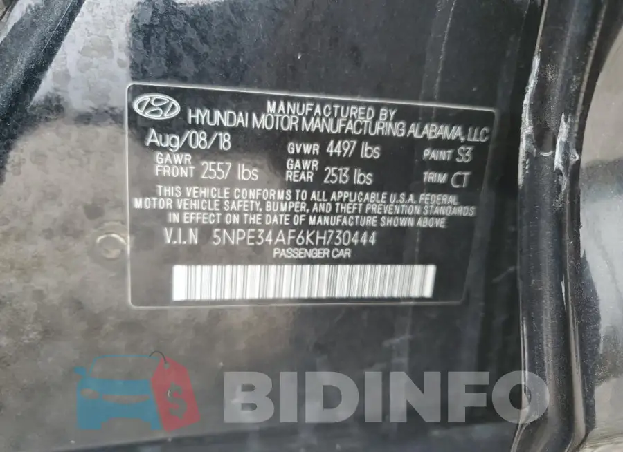 5NPE34AF6KH730444 Photo# 12