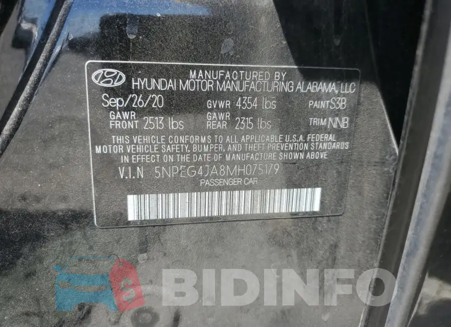 5NPEG4JA8MH075179 Photo# 13