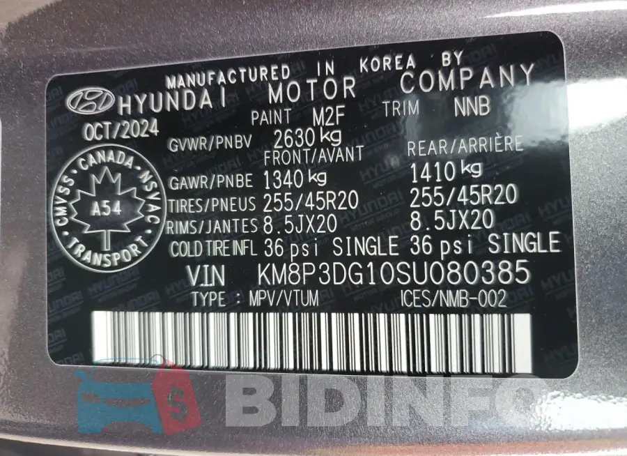 KM8P3DG10SU080385 Photo# 13