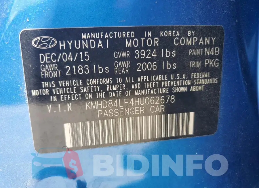 KMHD84LF4HU062678 Photo# 12