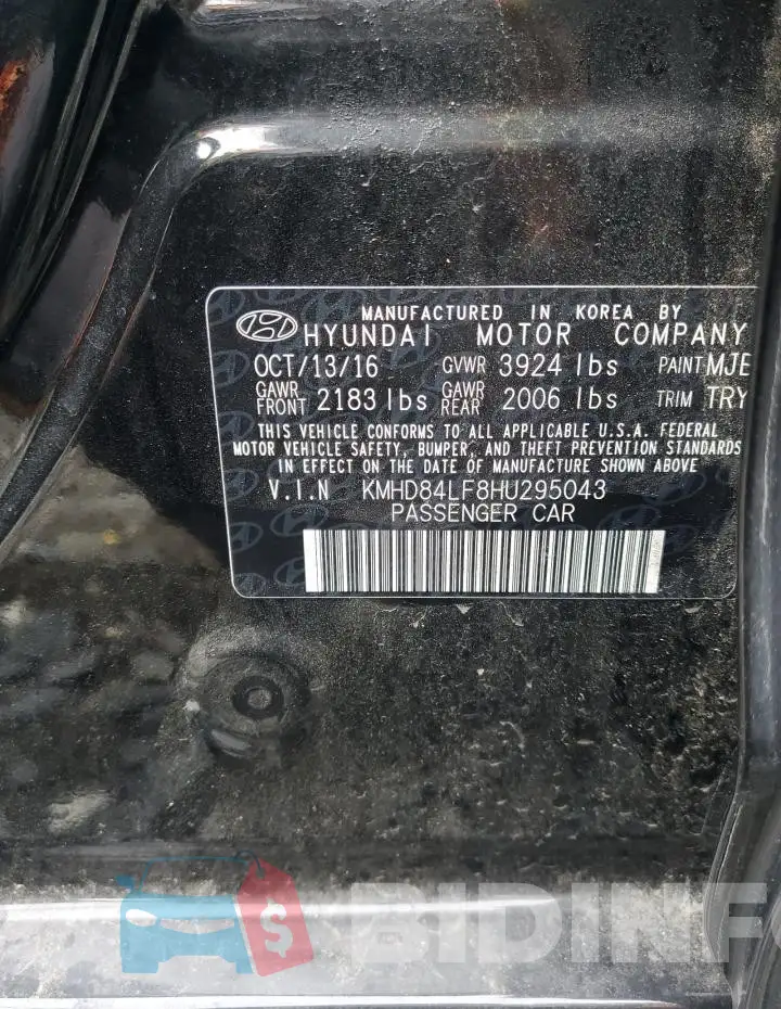 KMHD84LF8HU295043 Photo# 12