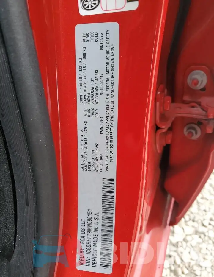 1C6SRFFT9MN696151 Photo# 13
