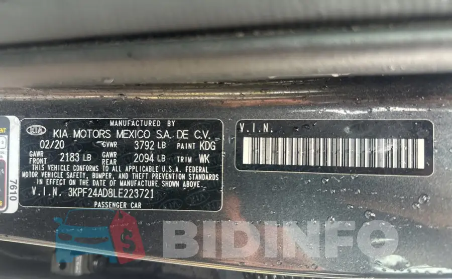 3KPF24AD8LE223721 Photo# 10