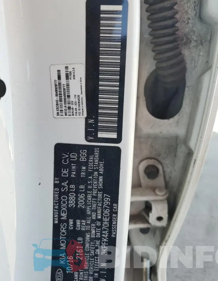 3KPFK4A70HE067997 Photo# 13