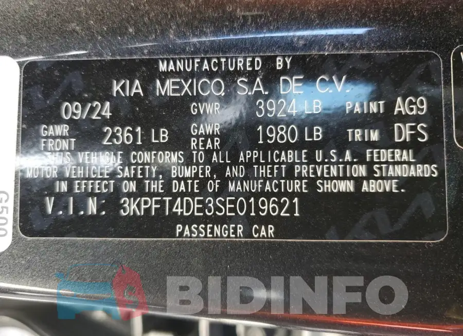 3KPFT4DE3SE019621 Photo# 13