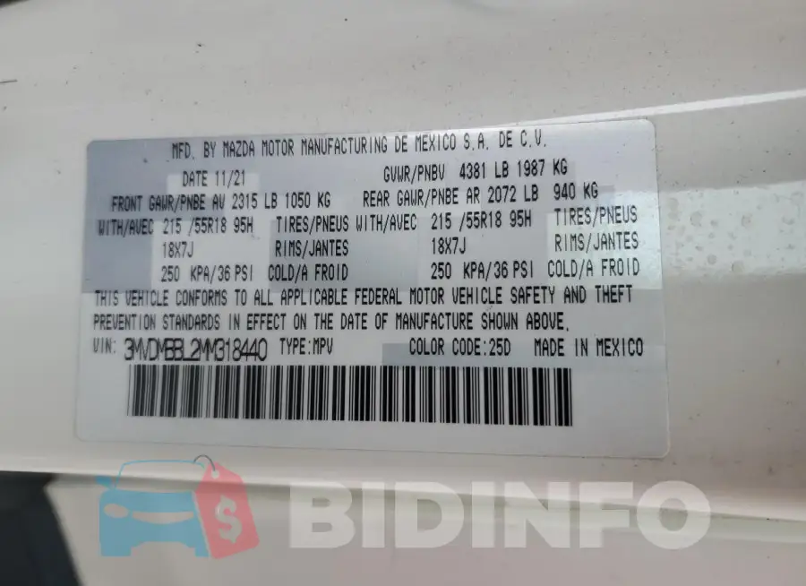 3MVDMBBL2MM318440 Photo# 14