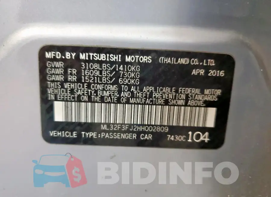 ML32F3FJ2HH002809 Photo# 12