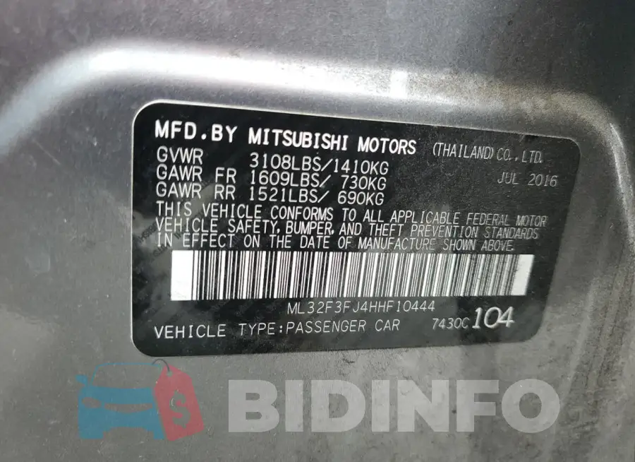ML32F3FJ4HHF10444 Photo# 12
