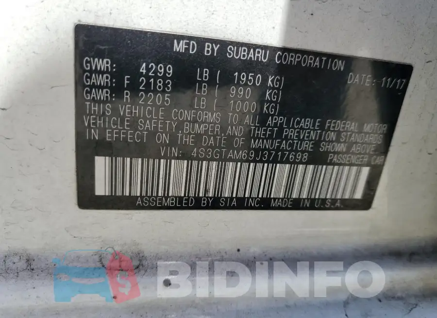 4S3GTAM69J3717698 Photo# 13