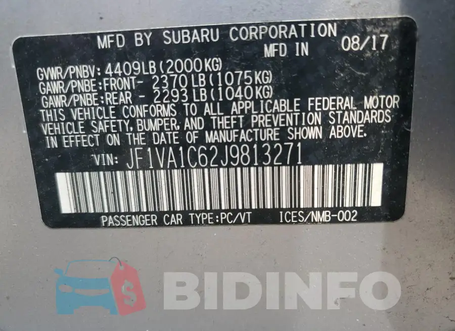 JF1VA1C62J9813271 Photo# 12