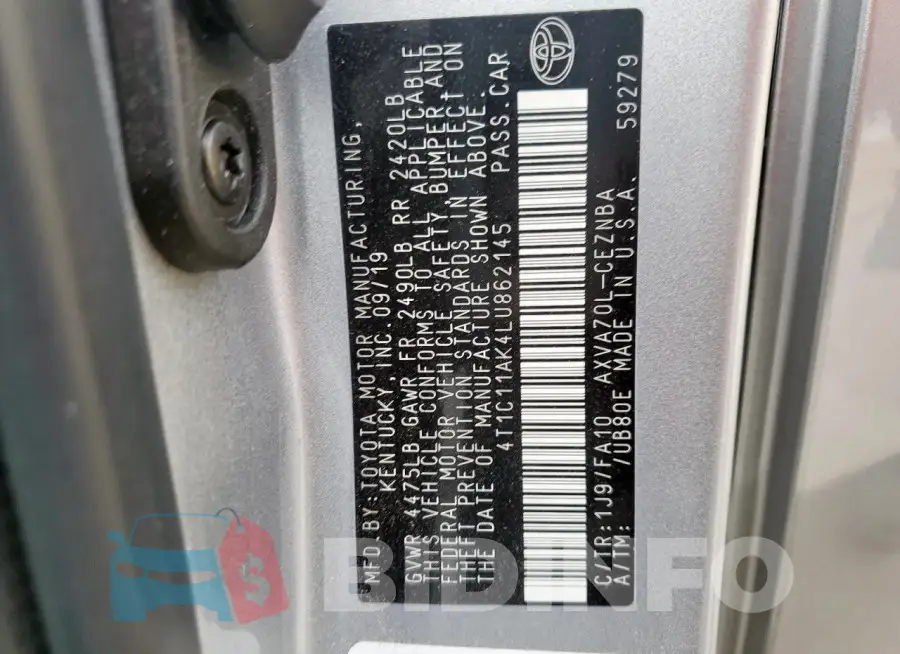 4T1C11AK4LU862145 Photo# 13