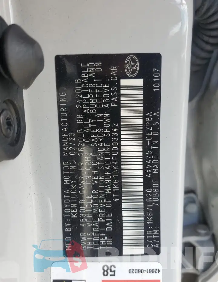 4T1K61BK4PU093342 Photo# 13