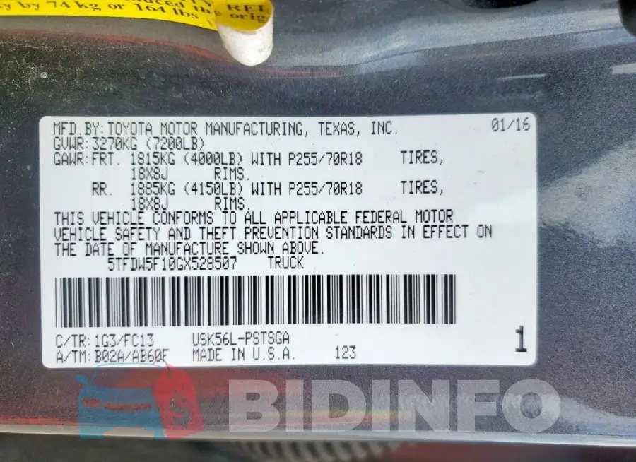 5TFDW5F10GX528507 Photo# 12