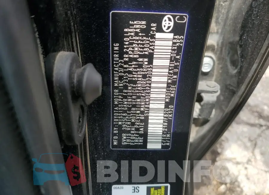 5YFB4MDE6PP023065 Photo# 12