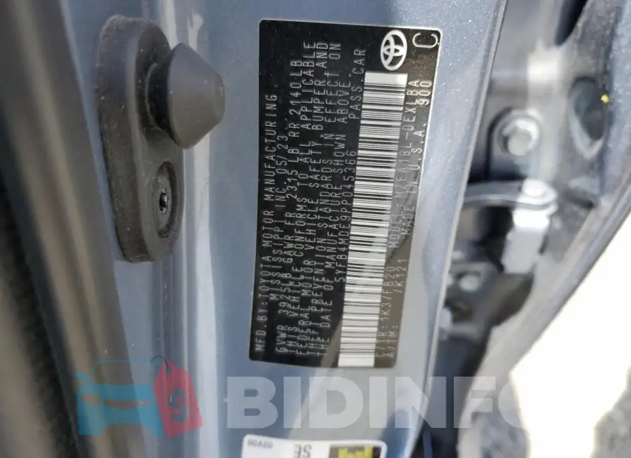 5YFB4MDE9PP045366 Photo# 13