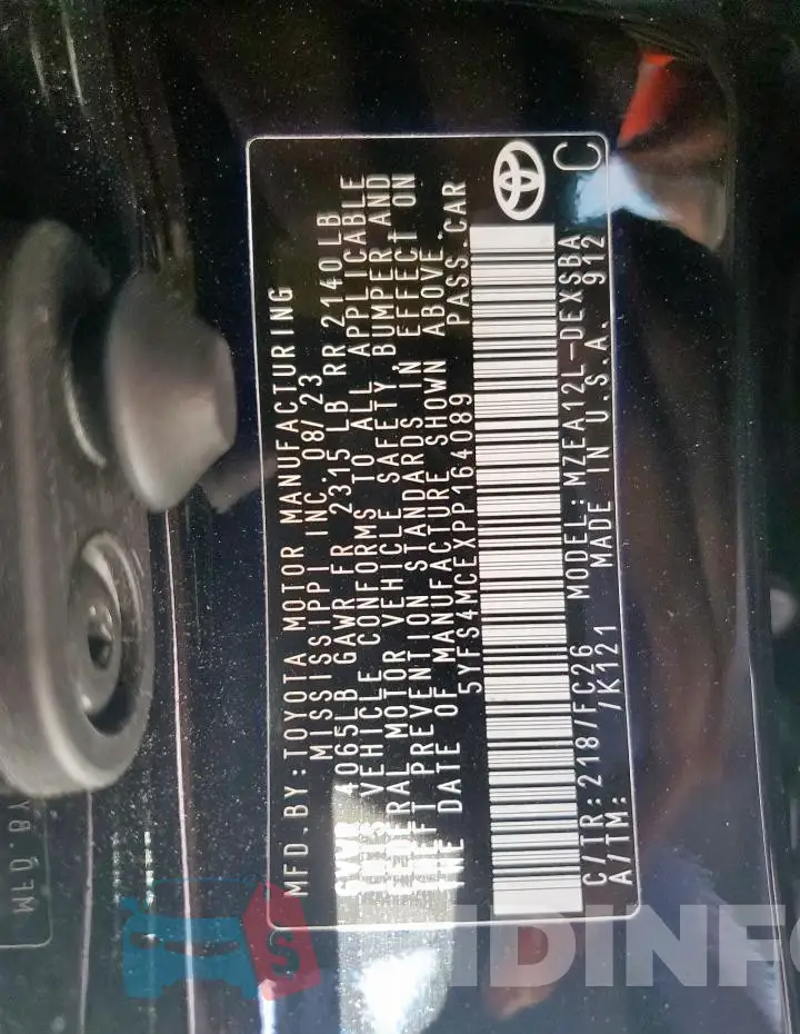 5YFS4MCEXPP164089 Photo# 12