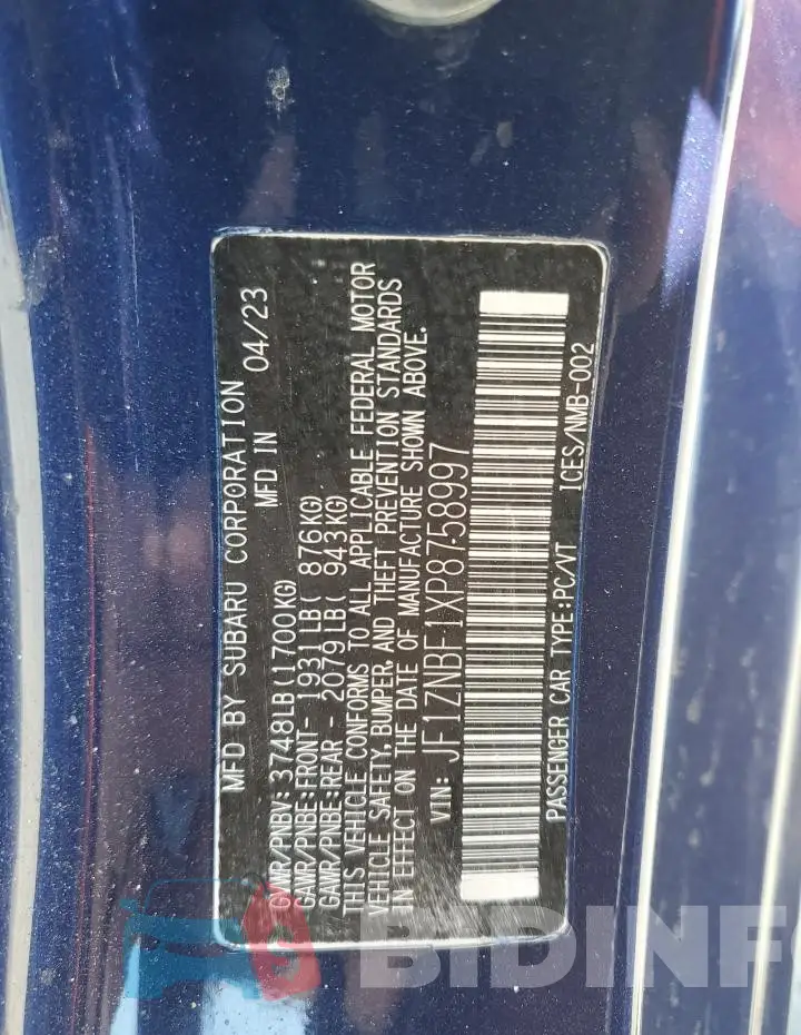 JF1ZNBF1XP8758997 Photo# 12