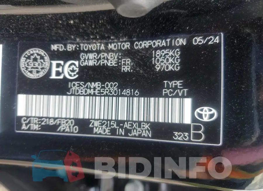 JTDBDMHE5R3014816 Photo# 13