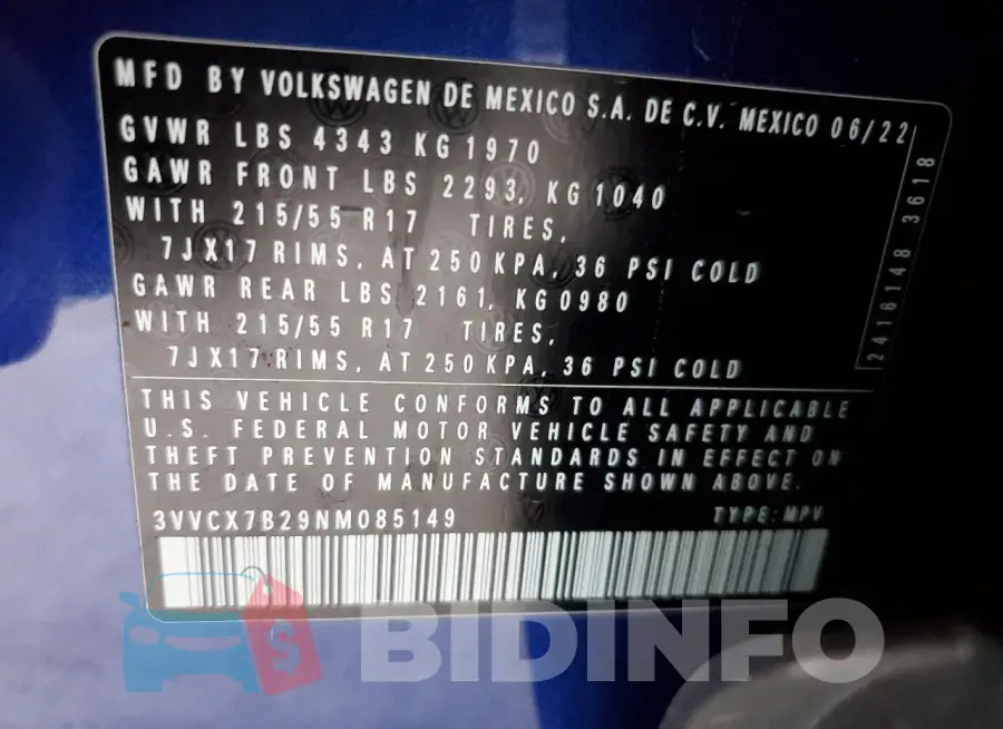 3VVCX7B29NM085149 Photo# 13