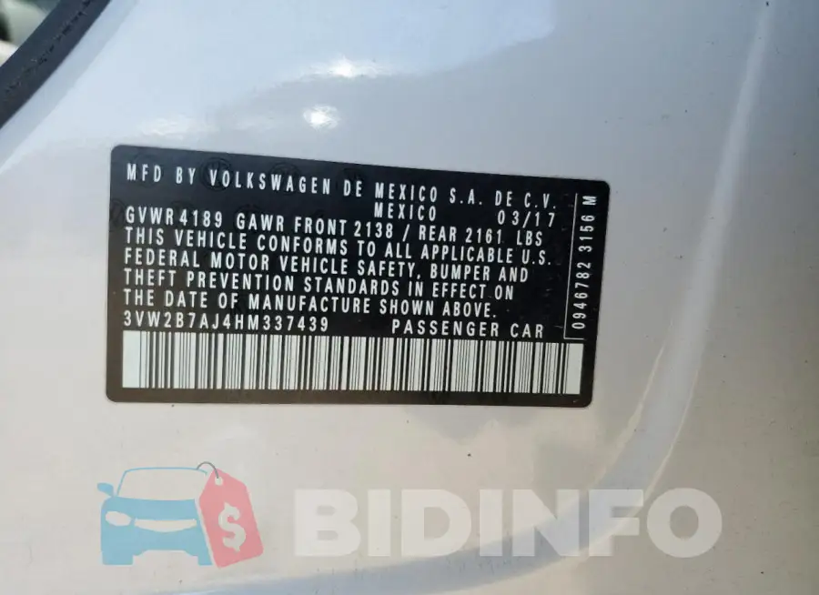 3VW2B7AJ4HM337439 Photo# 13