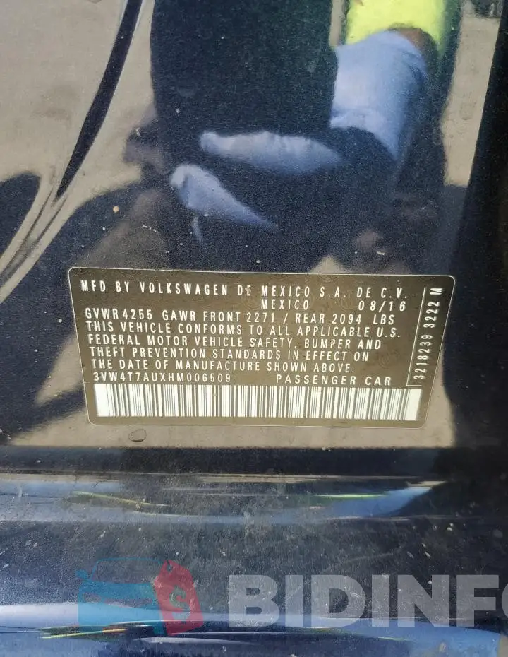 3VW4T7AUXHM006509 Photo# 12