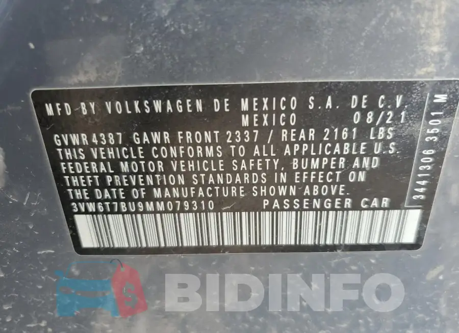 3VW6T7BU9MM079310 Photo# 13