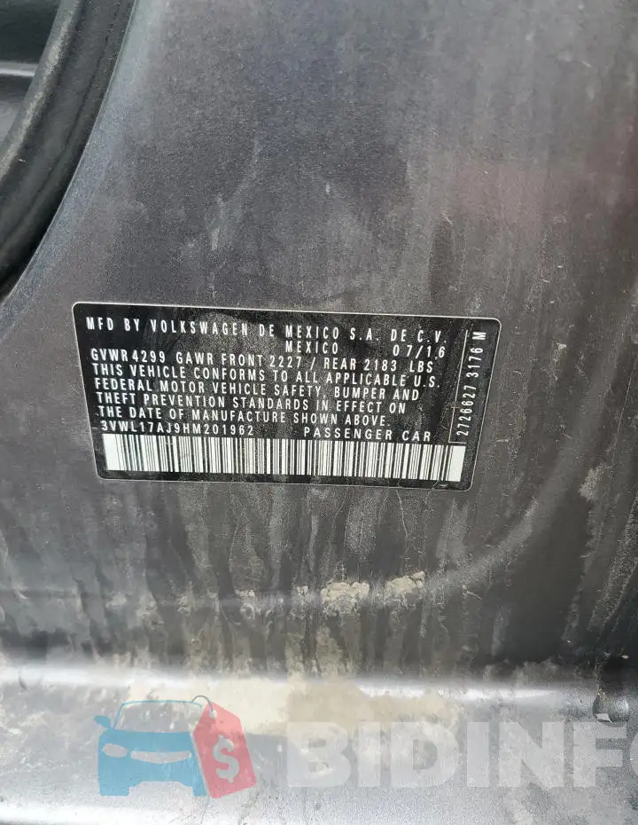 3VWL17AJ9HM201962 Photo# 12