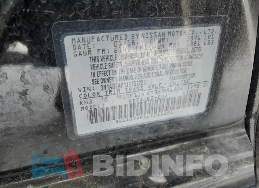 3N1AB7AP1JY251221 Photo# 12