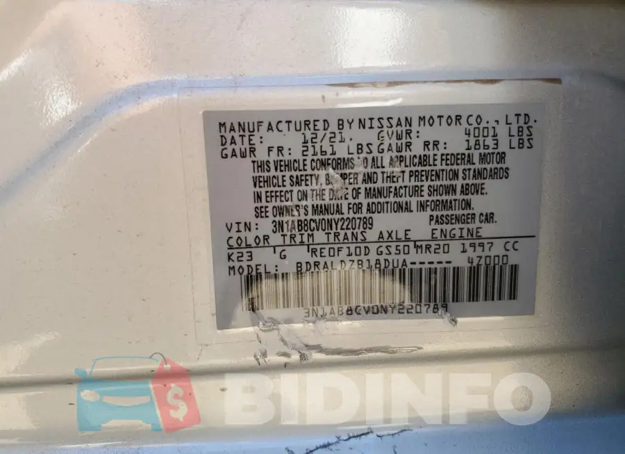 3N1AB8CV0NY220789 Photo# 12