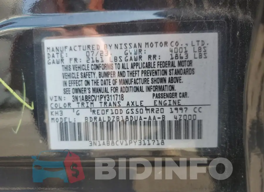 3N1AB8CV1PY311718 Photo# 13