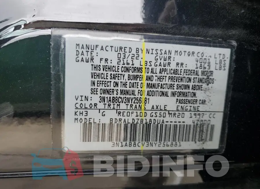 3N1AB8CV3NY256881 Photo# 12