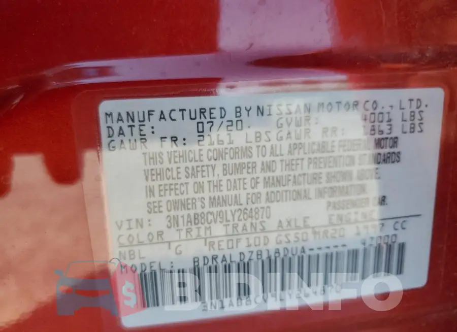 3N1AB8CV9LY264870 Photo# 12