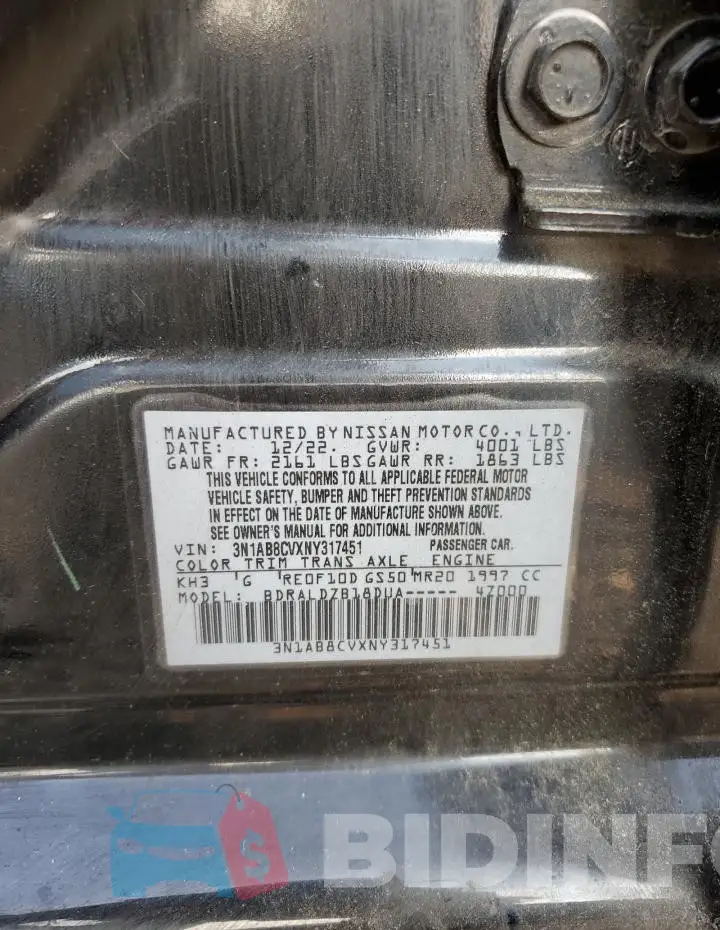 3N1AB8CVXNY317451 Photo# 12
