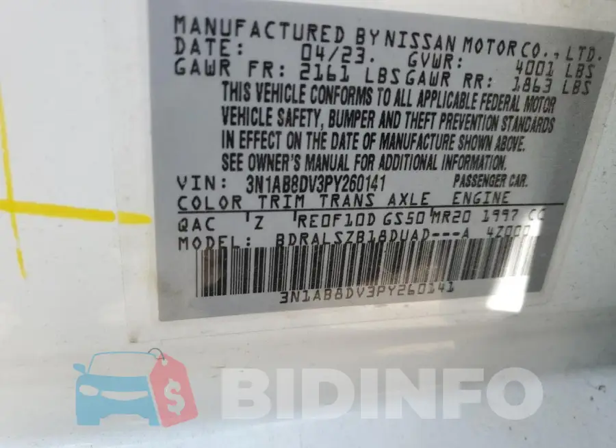 3N1AB8DV3PY260141 Photo# 13
