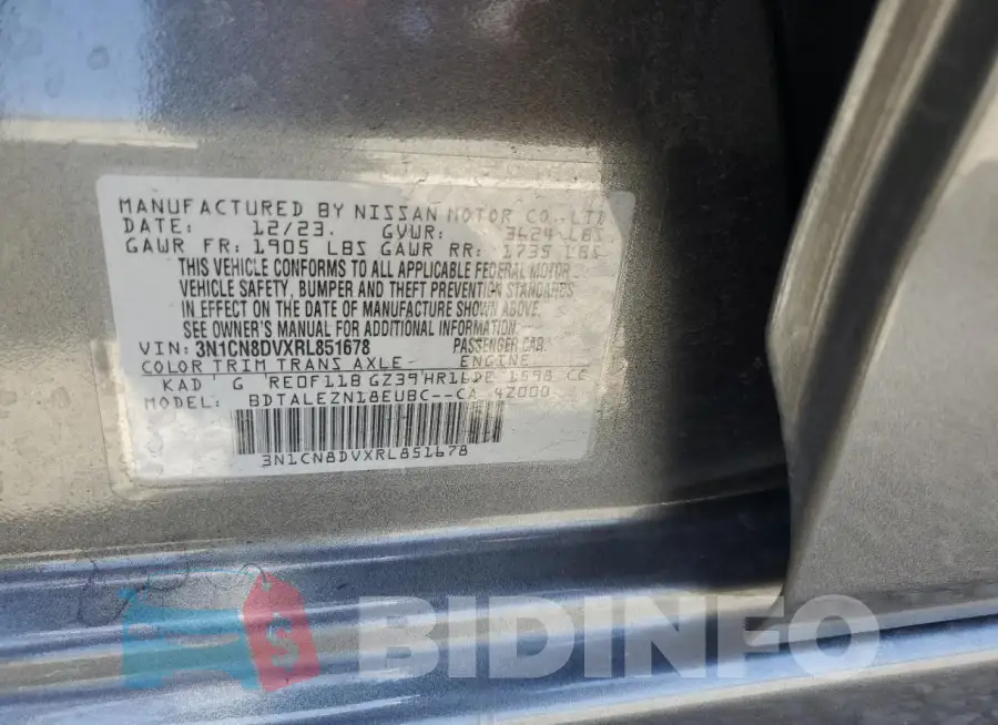 3N1CN8DVXRL851678 Photo# 12