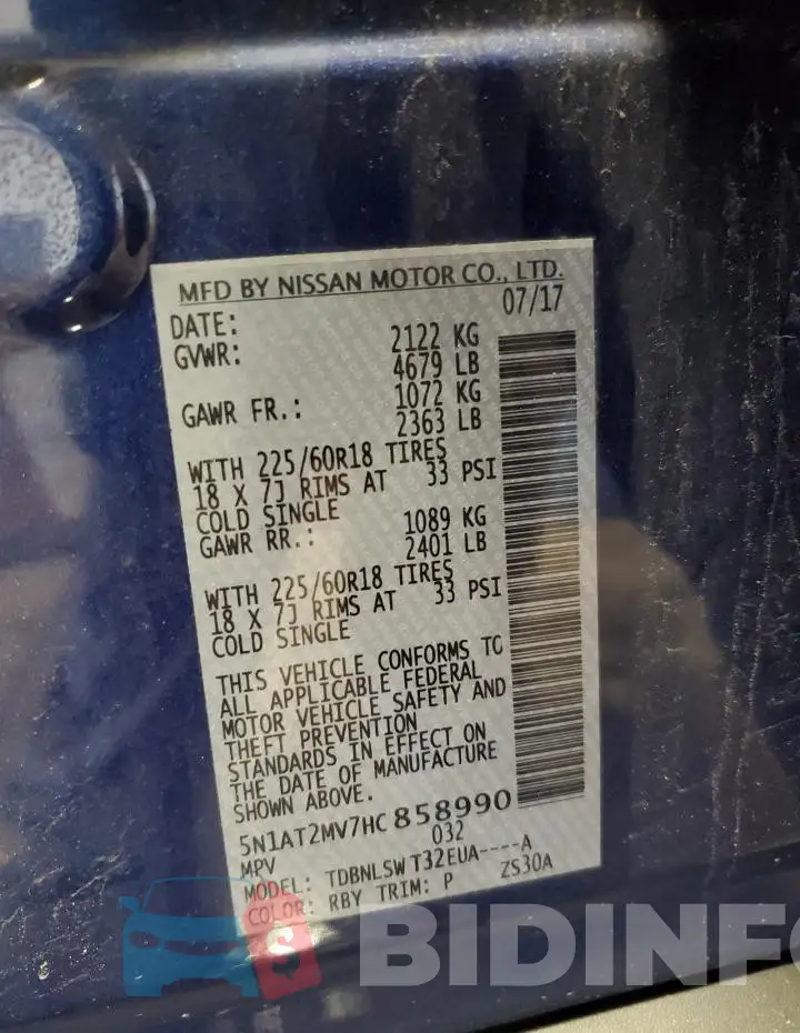 5N1AT2MV7HC858990 Photo# 14