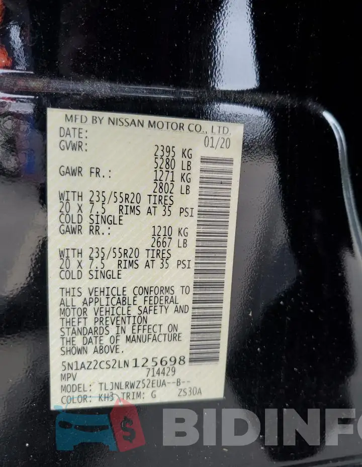 5N1AZ2CS2LN125698 Photo# 13