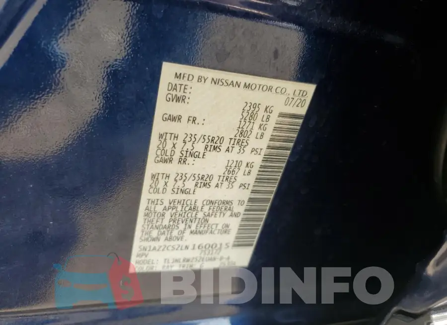 5N1AZ2CS2LN160015 Photo# 13