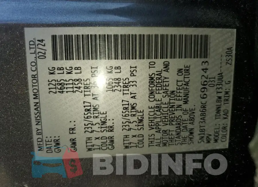 5N1BT3AB6RC696243 Photo# 14