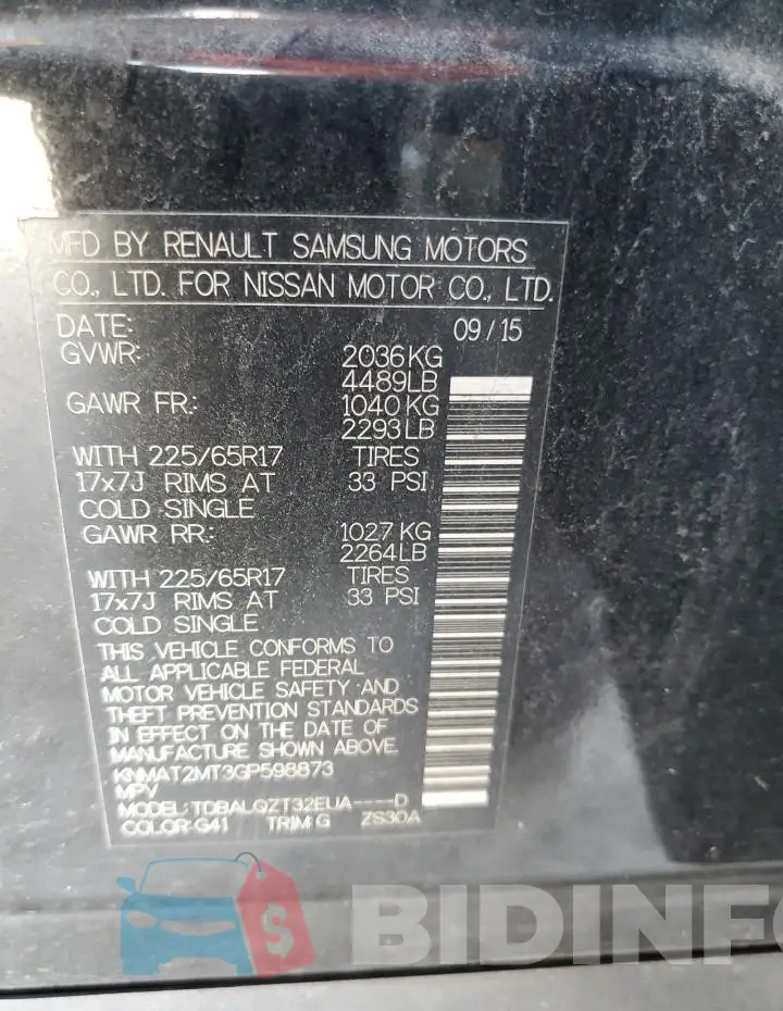 KNMAT2MT3GP598873 Photo# 13