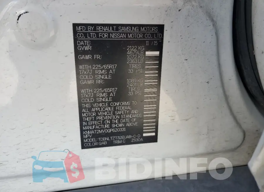KNMAT2MV0GP620331 Photo# 13