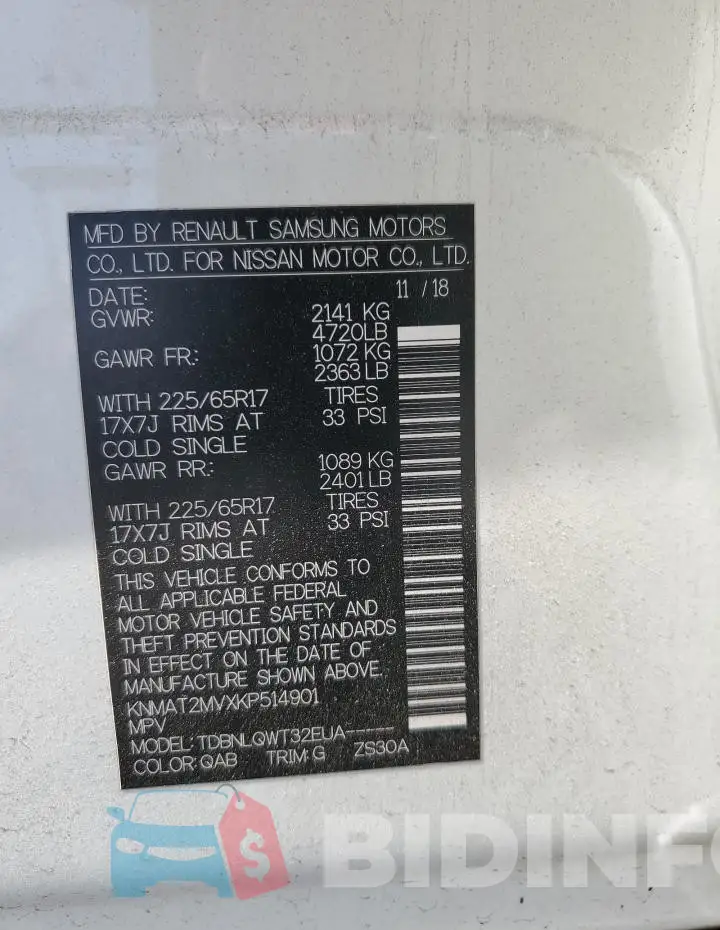 KNMAT2MVXKP514901 Photo# 13