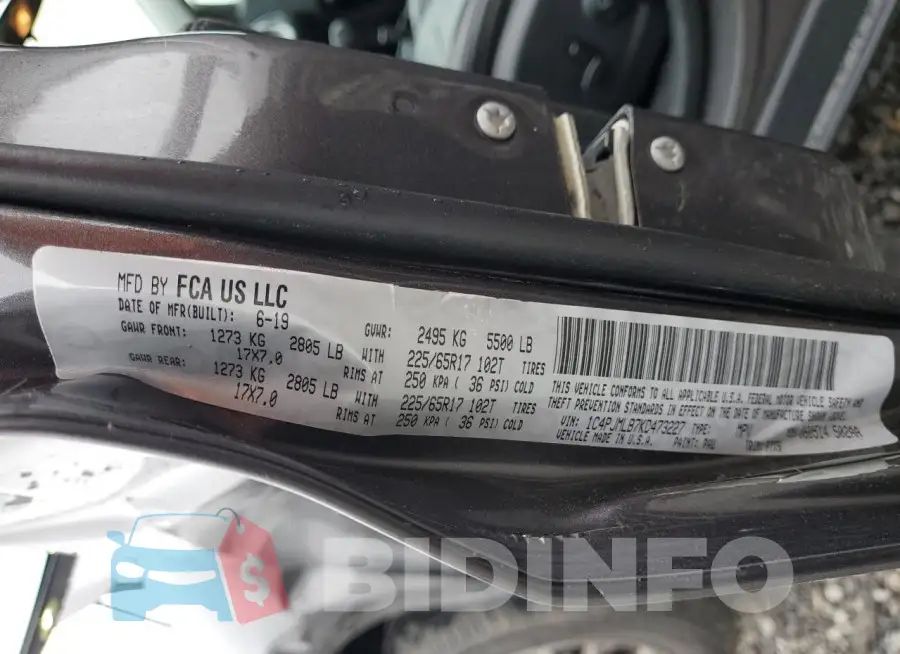 1C4PJMLB7KD473227 Photo# 13