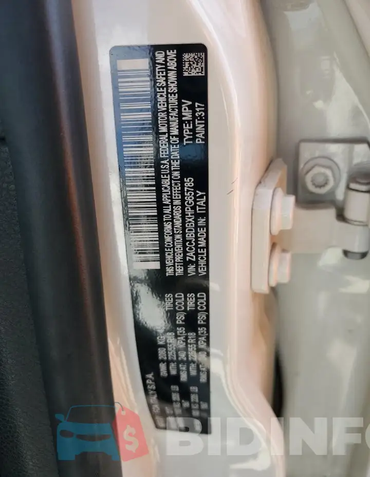 ZACCJBDBXHPG65785 Photo# 13