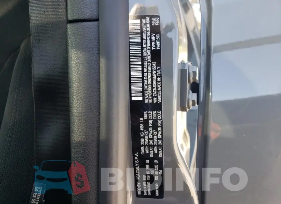 ZACNJDBB5MPN15842 Photo# 13