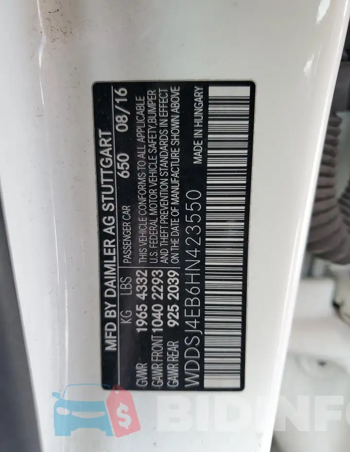 WDDSJ4EB6HN423550 Photo# 12