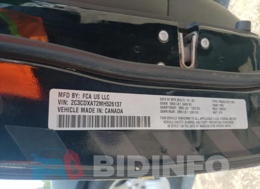2C3CDXAT2MH526137 Photo# 12