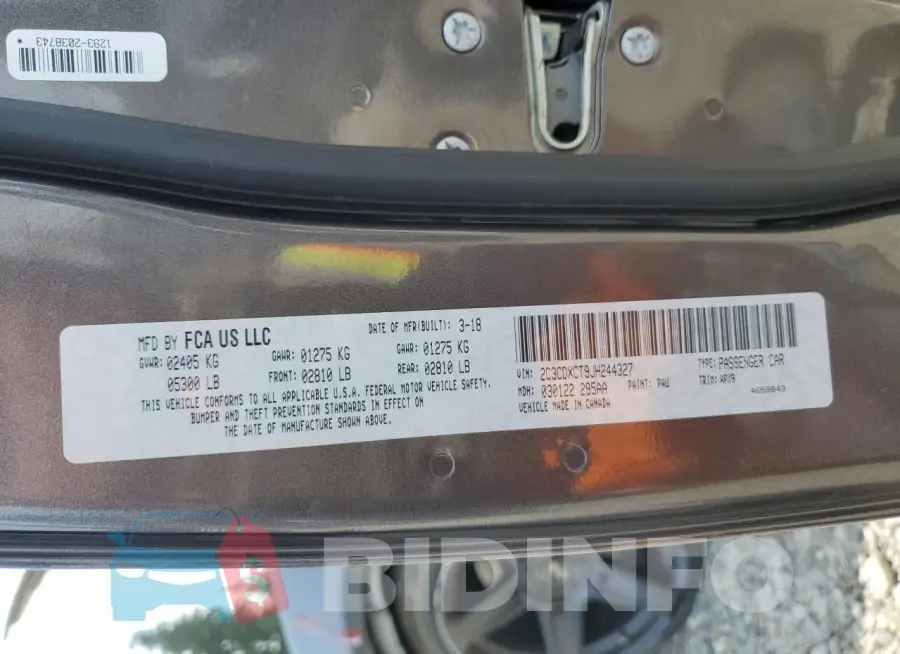 2C3CDXCT9JH244327 Photo# 13