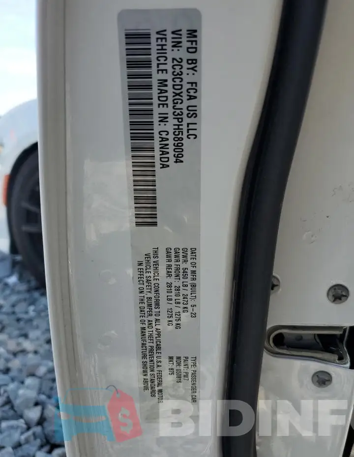 2C3CDXGJ3PH589094 Photo# 12