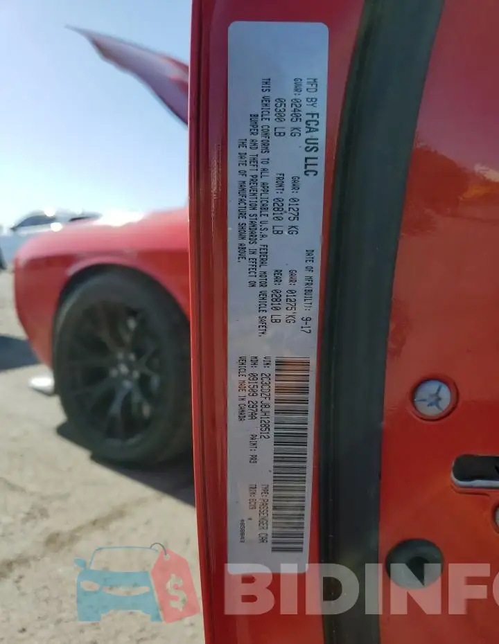 2C3CDZFJ8JH128512 Photo# 12